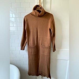 CAARA Wool Blend Knit Midi Dress, S